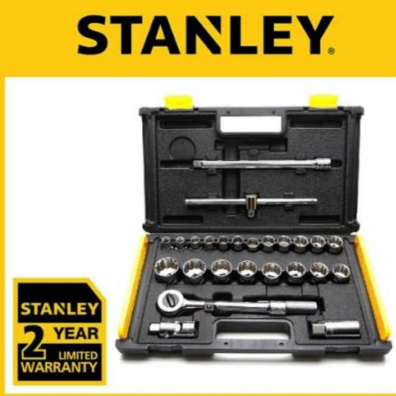 kunci set shock 86-477 Stanley ( 12" - 12pts ) Metric Socket Set - 27pcs