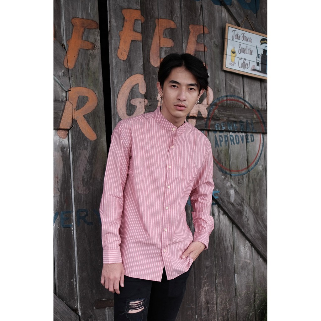 Red Stripe Oxford Shirt