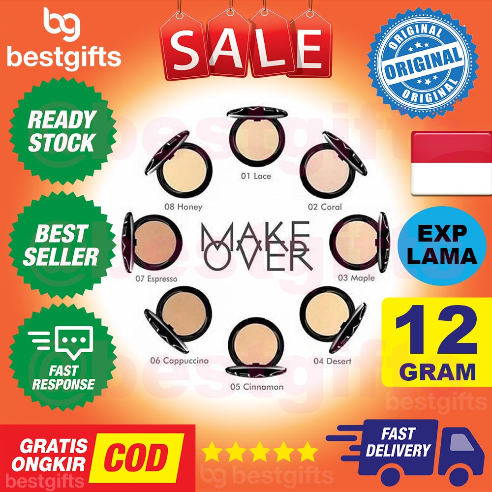 MAKE OVER MAKEOVER PERFECT COVER TWO WAY CAKE SPF 15 MENYAMARKAN NODA PADA WAJAH BEDAK MUKA 12 GRAM