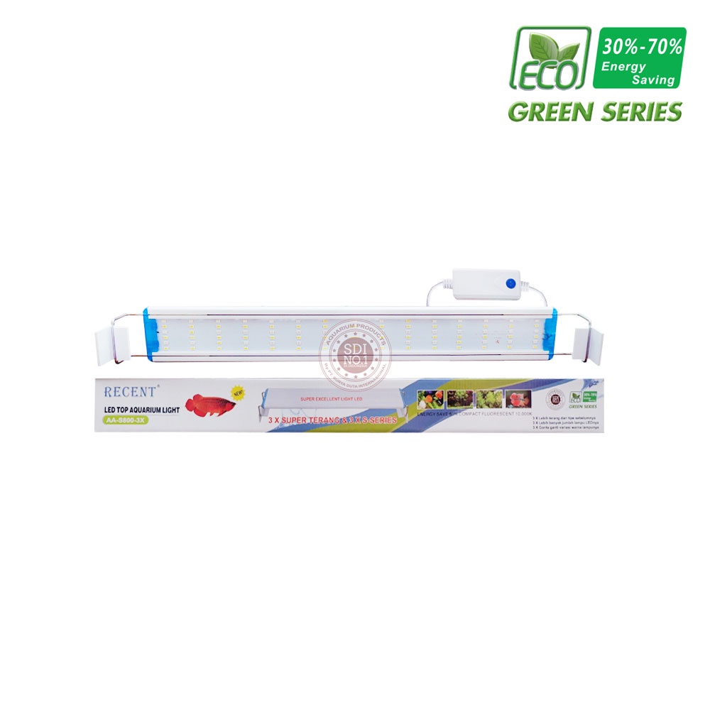 LAMPU LED RECENT S800 S-800 26W AQUASCAPE AQUARIUM S-SERIES LOW WATT