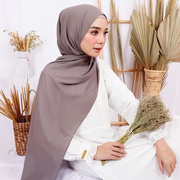 Pashmina tali praktis bahan sifon ceruty / Hijab tali sabyan polycotton