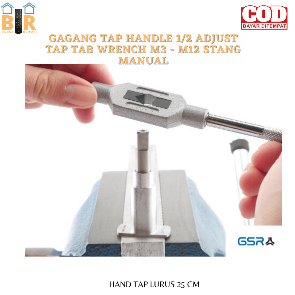 Gagang Tap Handle 1/2 Adjust Tap TAB WRENCH M3 - M10 STANG MANUAL