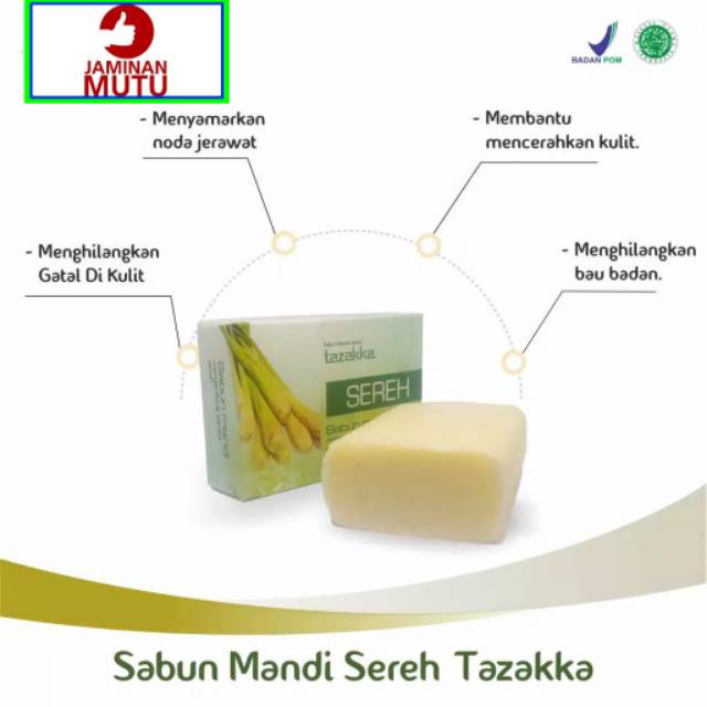 SABUN SEREH Sabun Mandi Sereh Herbal Anti Gatal Original Halal BPOM