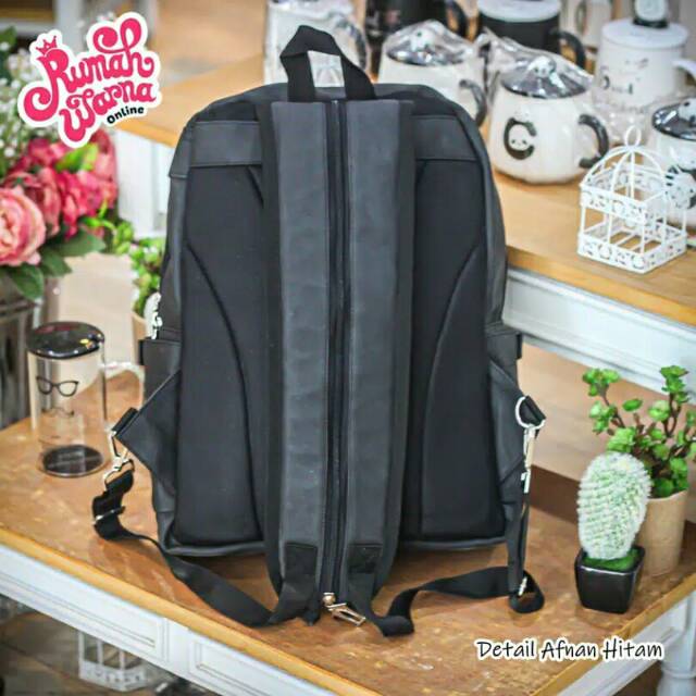 Tas Ransel Afnan Hitam Rumah Warna