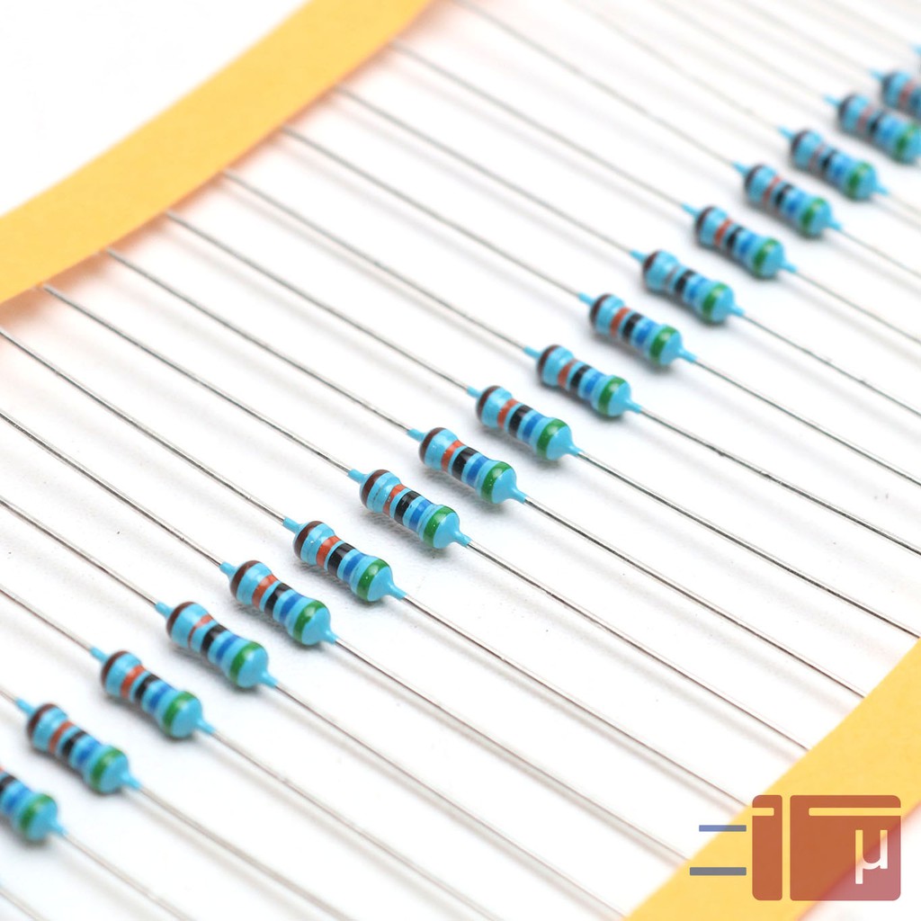 x10 Resistor 560K 1/4W Metal Film 1% Taiwan Kaki Tembaga