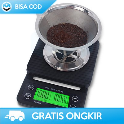 TIMBANGAN DIGITAL MINI 0 01 KG TAFFWARE NS-CF1 ORIGINAL DENGAN TIMER