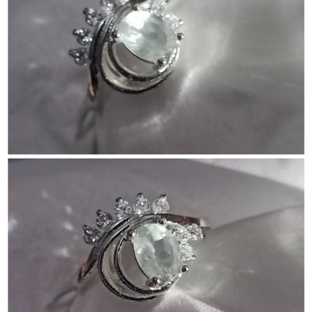 Natural Aquamarine ring cewek
