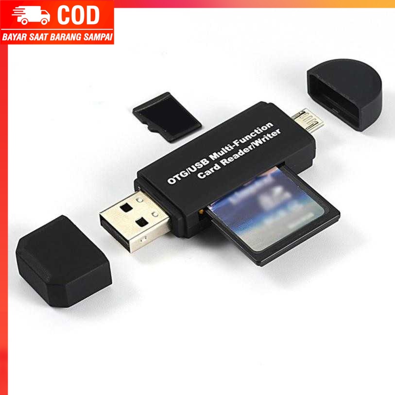 (100% BARANG ORI) Centechia 2 in 1 OTG Card Reader SD/TF Card Micro USB 2.0 - USB30HS