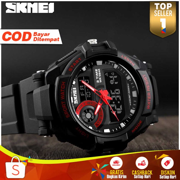 SKMEI Jam Tangan Analog Digital Pria JT 137 Jamtangan Cowok Skmai Jam Cowo Keren Waterproof