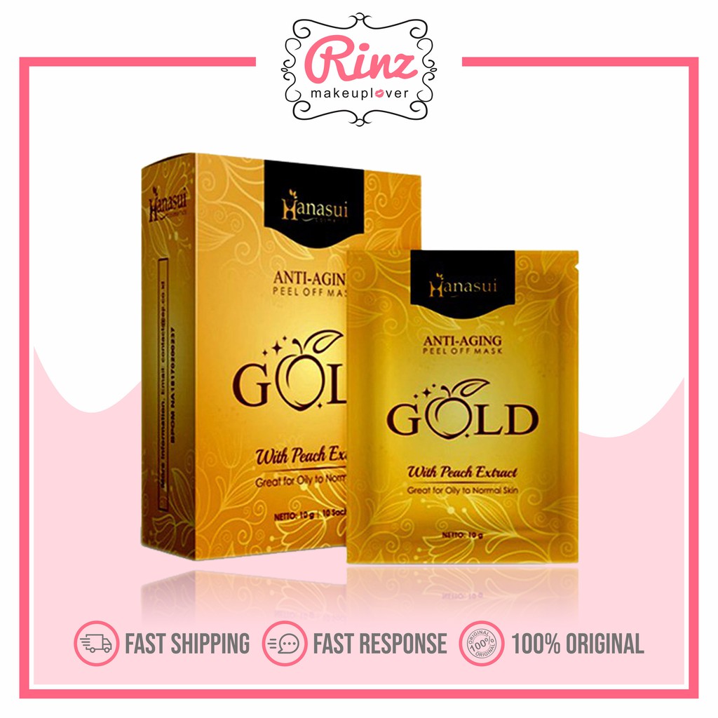 HANASUI Anti Aging Peel Off Mask Gold Bpom