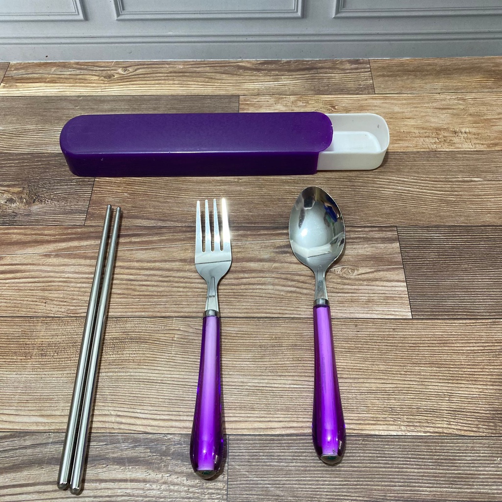 Sendok Garpu Sumpit Set Stainless