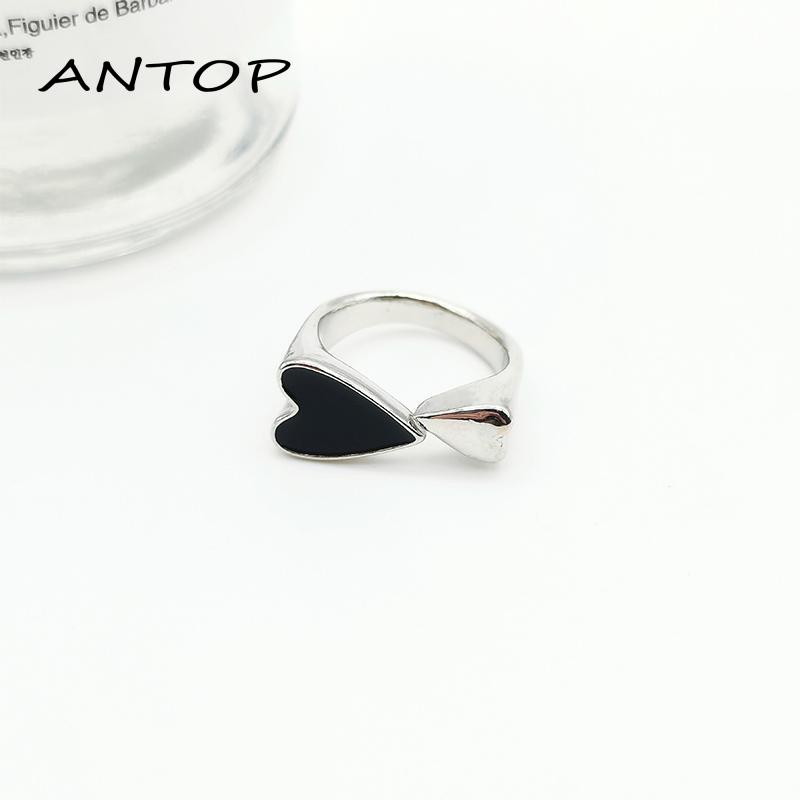 Cincin Jari Telunjuk Adjustable Bentuk Hati Untuk Wanita