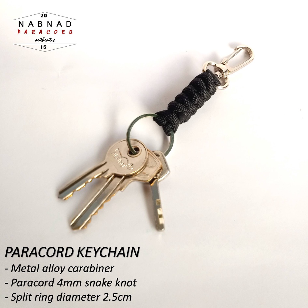 Nabnad Gantungan Kunci Motor Mobil Custom NGK01 Unik Murah Lucu Handmade Tali Paracord 4mm Untuk Bah