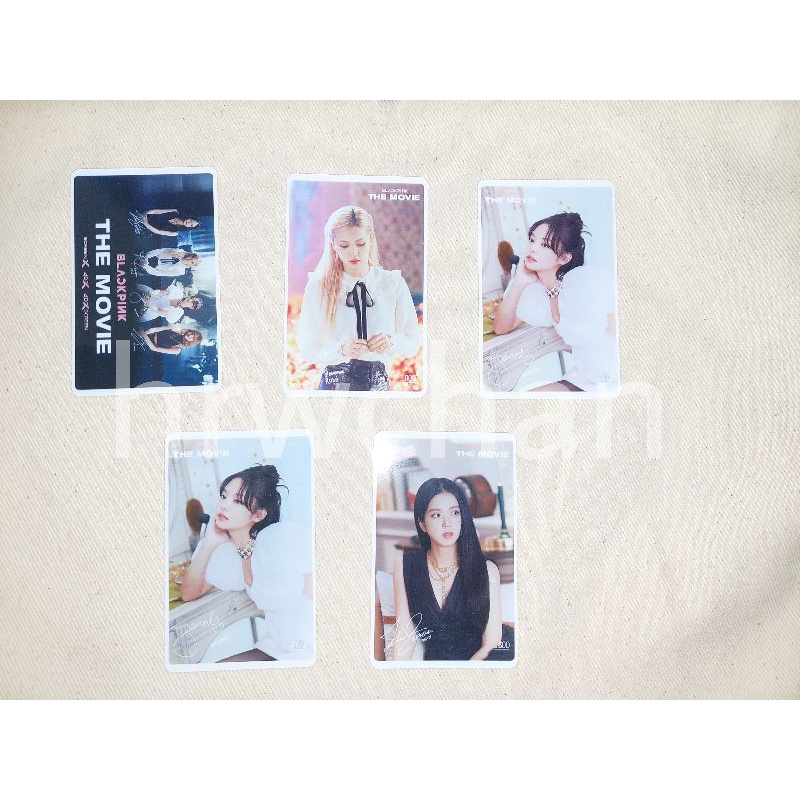 CLEARENCE PHOTOCARD BLACKPINK TICKET THE MOVIE JENNIE, ROSE, JISOO