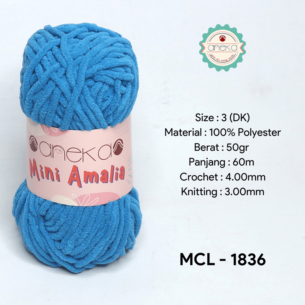 KATALOG - Benang Rajut Mini Amalia / Small Chenille Yarn - 1836