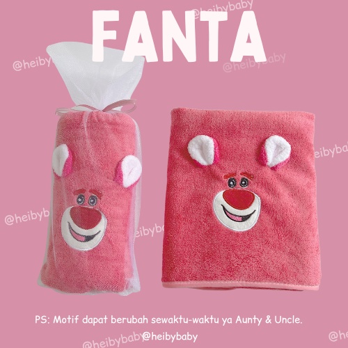 Cotton Candy Baby Towel / Handuk Bayi / Kado Bayi / Kado Lahiran - Character Mix