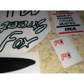 Decal Stiker  Transparan  Sepeda Federal 20 inchi tipe 