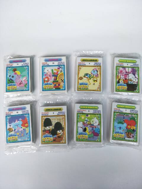 Kartu Kwartet Mini BeTe  21 1set 32 kartu Lucu Murah Mainan Jadul Versi Modern