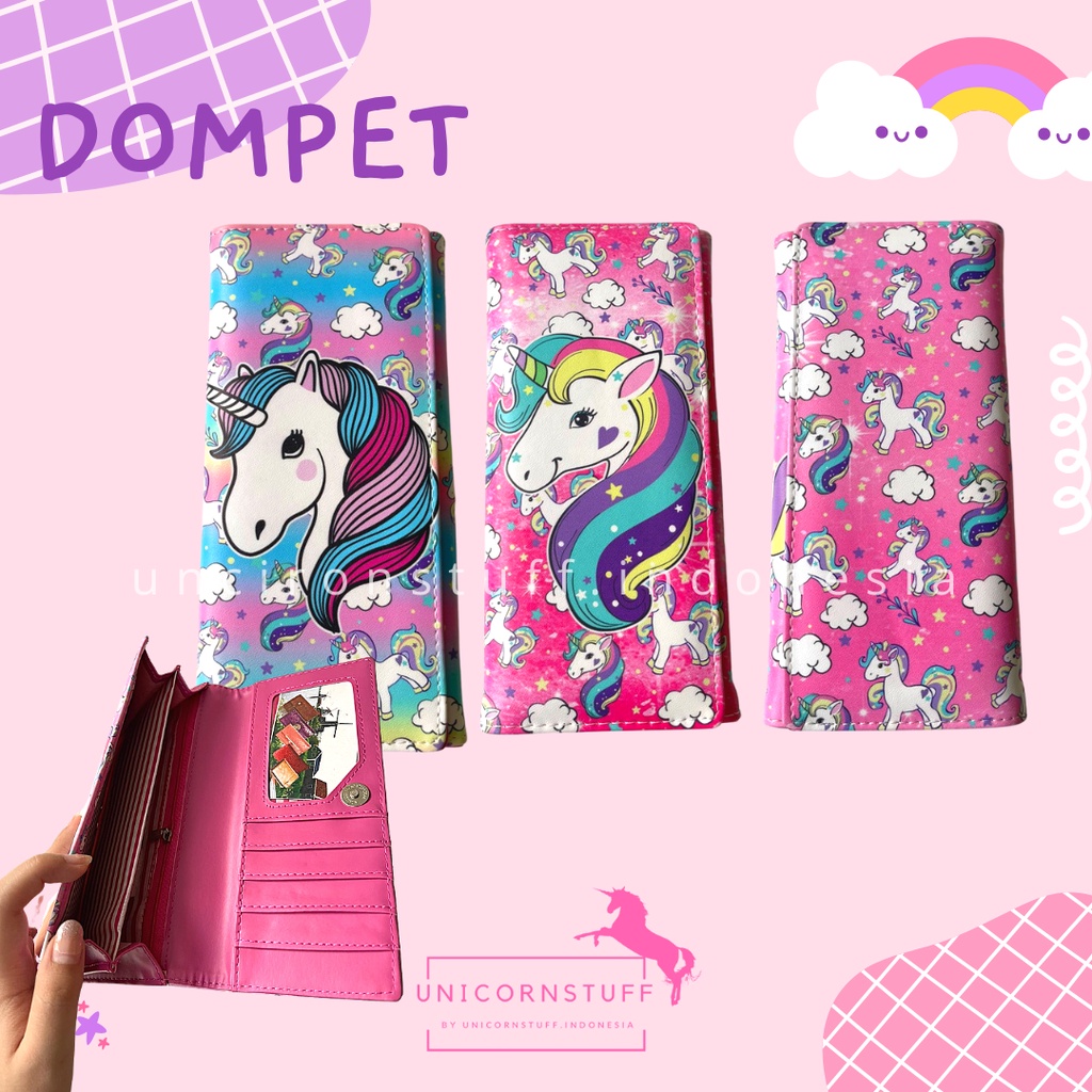 Dompet Panjang Unicorn Anak Kado Hadiah Cewek Perempuan Lucu Karakter