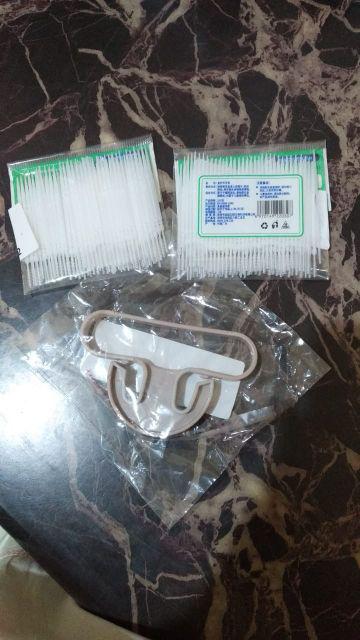 Babynew 100pcs Tusuk Gigi Dental Plastik 2 Sisi Interdental