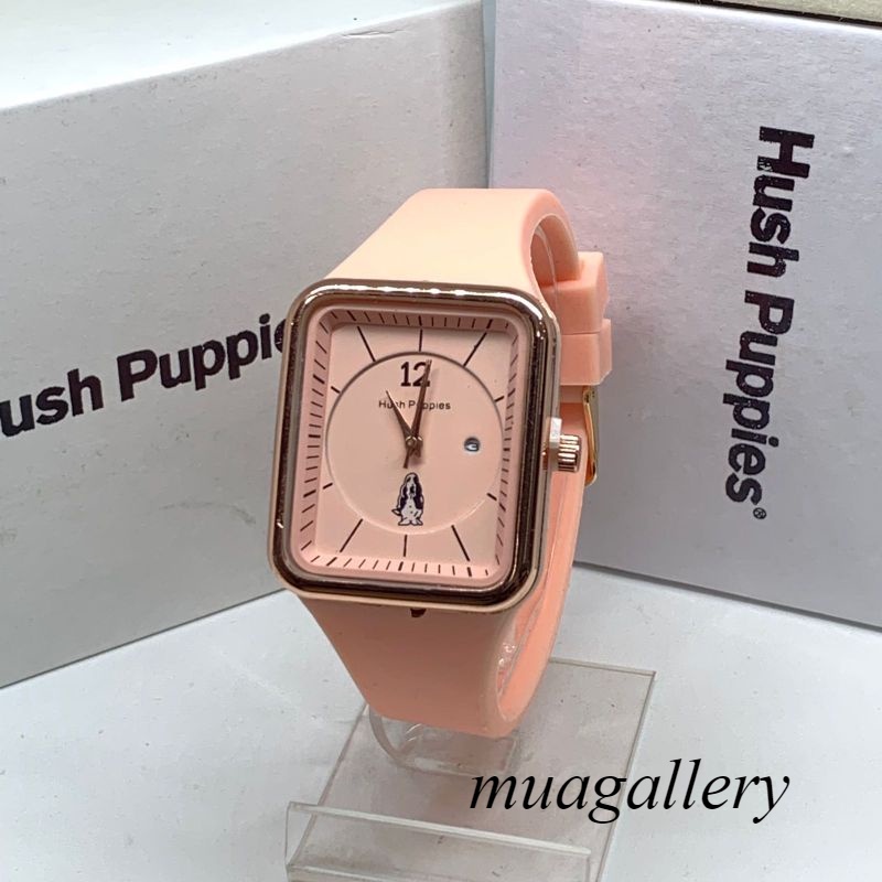 Jam Tangan Wanita Hush Puppies Analog Tanggal Aktif / jam tangan Fashion Remaja Hush Puppies Rubber warna