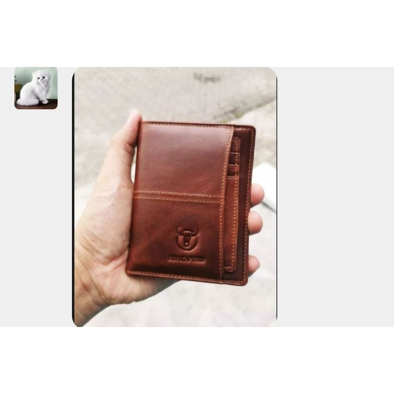 Dompet Kulit Model Berdiri Lipat Buku Asli Garut