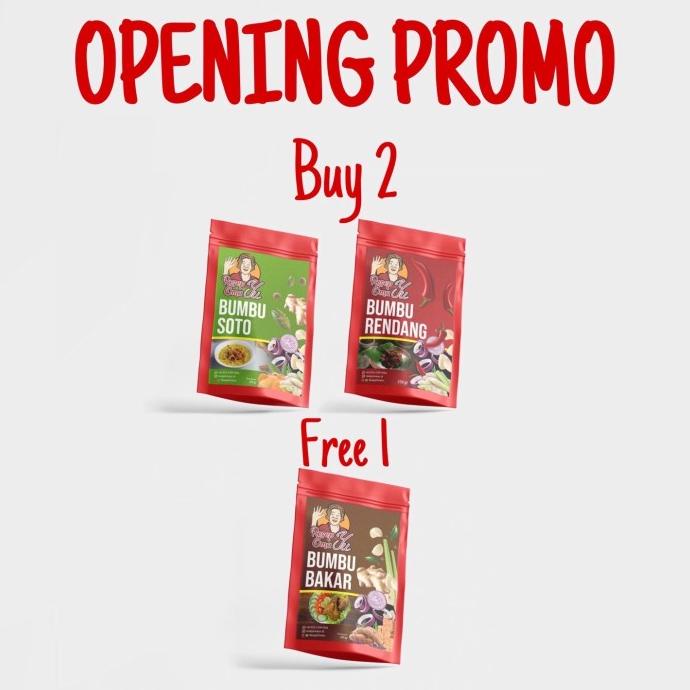 

{{{{}}] [Limited] Buy 2 Get 1! Beli Bumbu Rendang + Soto, Free Bumbu Bakar