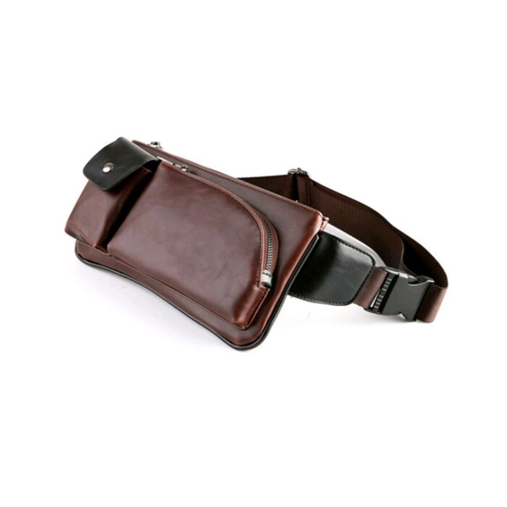 TERBARU Tas Selempang Pria - Tas Hp Gadget Kulit Keren  LIMITED