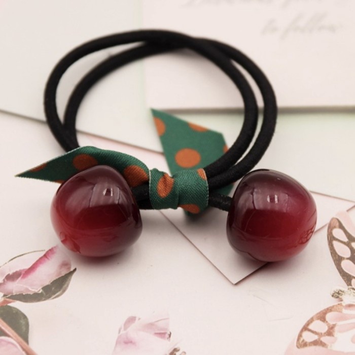 IK100 Ikat Rambut CHERRY Hair Band Korea