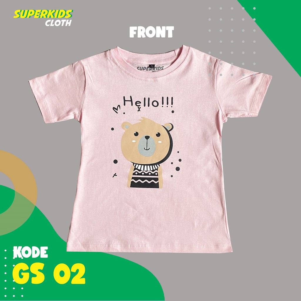 BAJU ANAK PEREMPUAN / KAOS ANAK PEREMPUAN / PAKAIAN ANAK CEWEK KAOS ANAK CEWEK LUCU MANIS IMUT CANTIK ECER GROSIR TERMURAH SUPERKIDS CLOTH 1 - 11 TAHUN