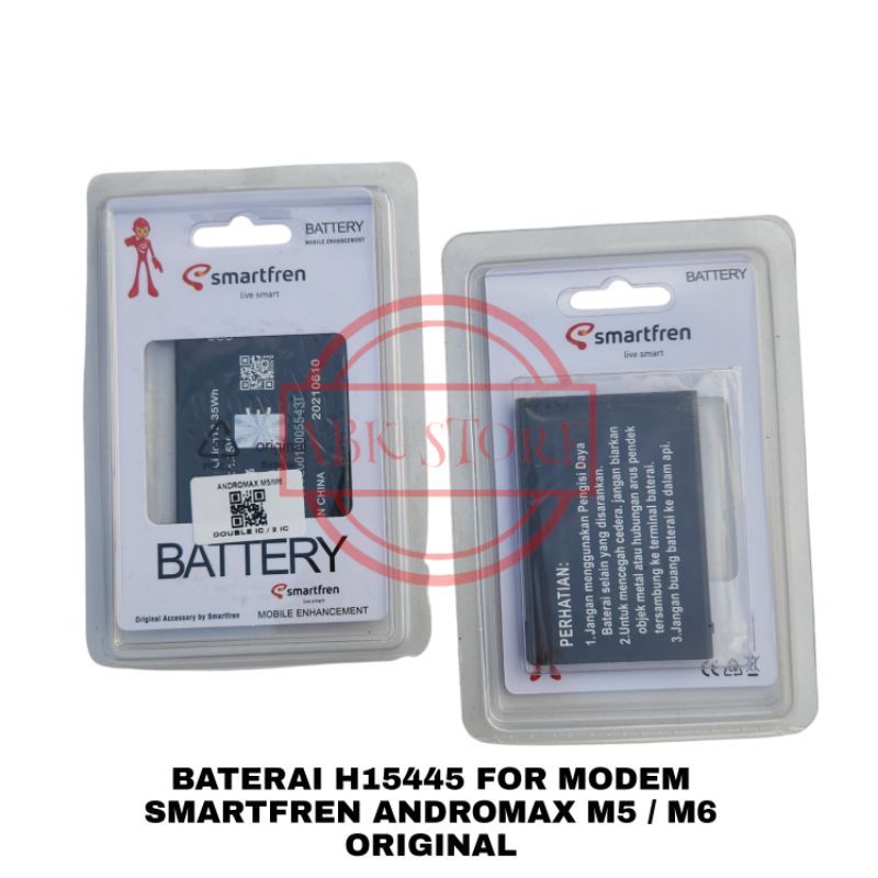 BATRE BATERAI BATTERY MODEM SMARTFREN ANDROMAX M5 / M6 H15445 ORIGINAL