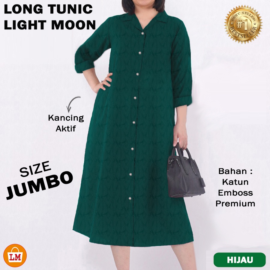 TERMURAH TERLARIS Baju Atasan Tunik Wanita Lengan Panjang LONG TUNIC MOON LIGHT TERBARU LMS 19549