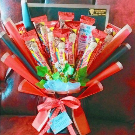 bucket bengbeng coklat silverqueen gift buket