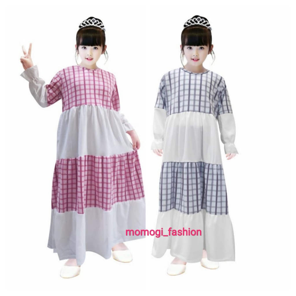 MOMOGI- GAMIS ANAK RUFFLE GULALI / MAXI DRESS MAYUNG / Usia 5-10th