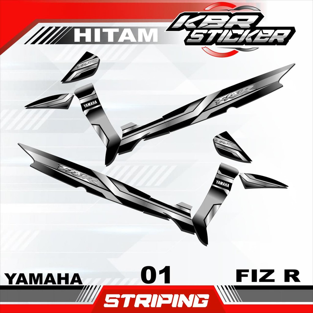 fiz r (cod) stiker motor striping fiz r motor yamaha motor sticker variasi Racing01