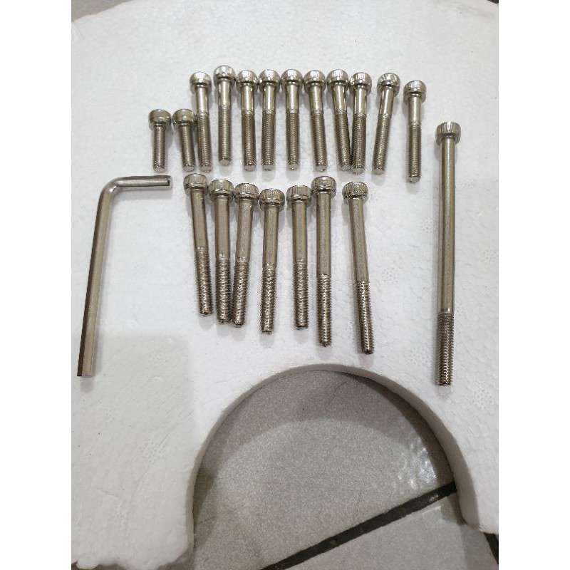 Baut Probolt Chrome posh free kunci L Jupiter z crypton Vega r New Dll