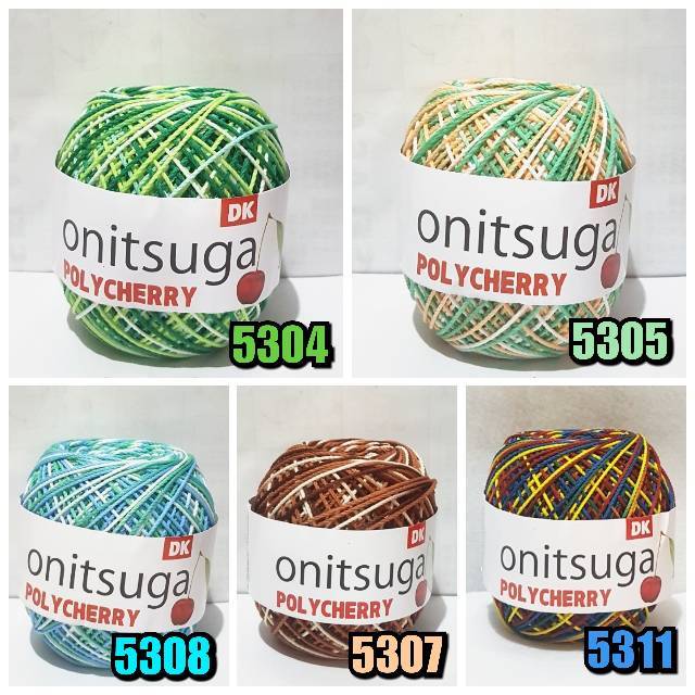Benang Rajut Onitsuga Polycherry (SEMBUR OMBRE)
