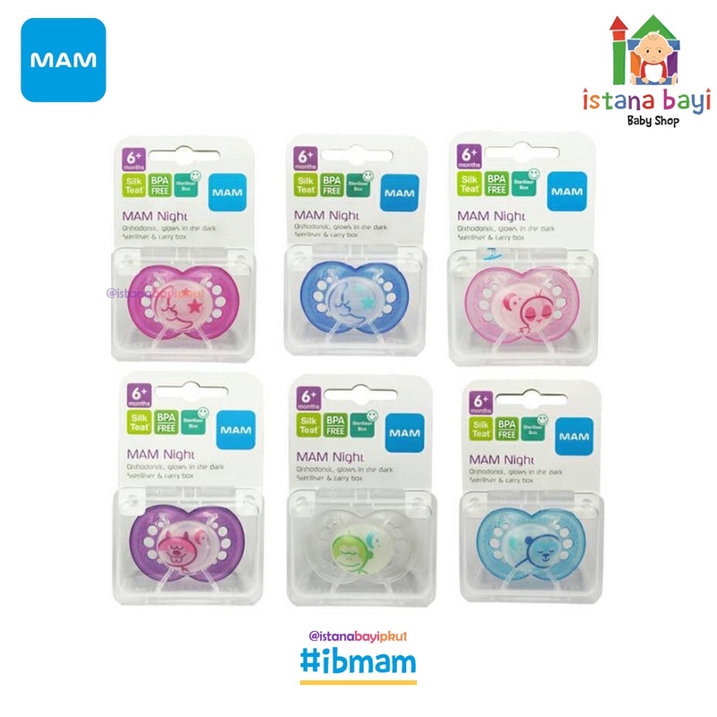 MAM Pacifier Night 6m+ Glow In The Dark - Empeng Bayi