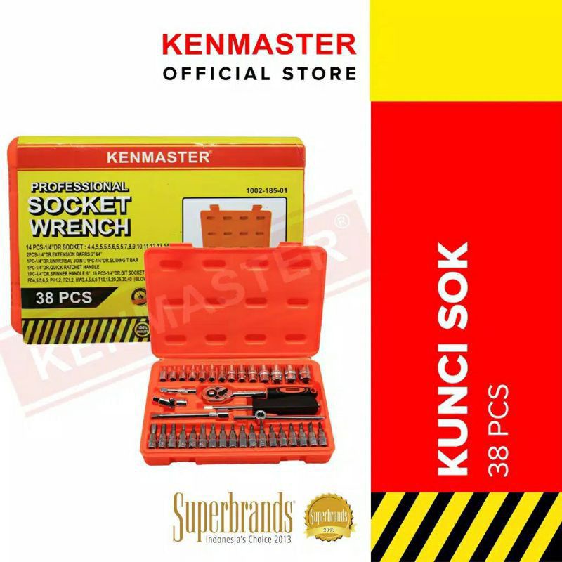 KUNCI  , 38 PCS  , Kunci Set  ,  SHOCK  ,  ALAT KUNCI SHOCK / KUNCI SHOCK