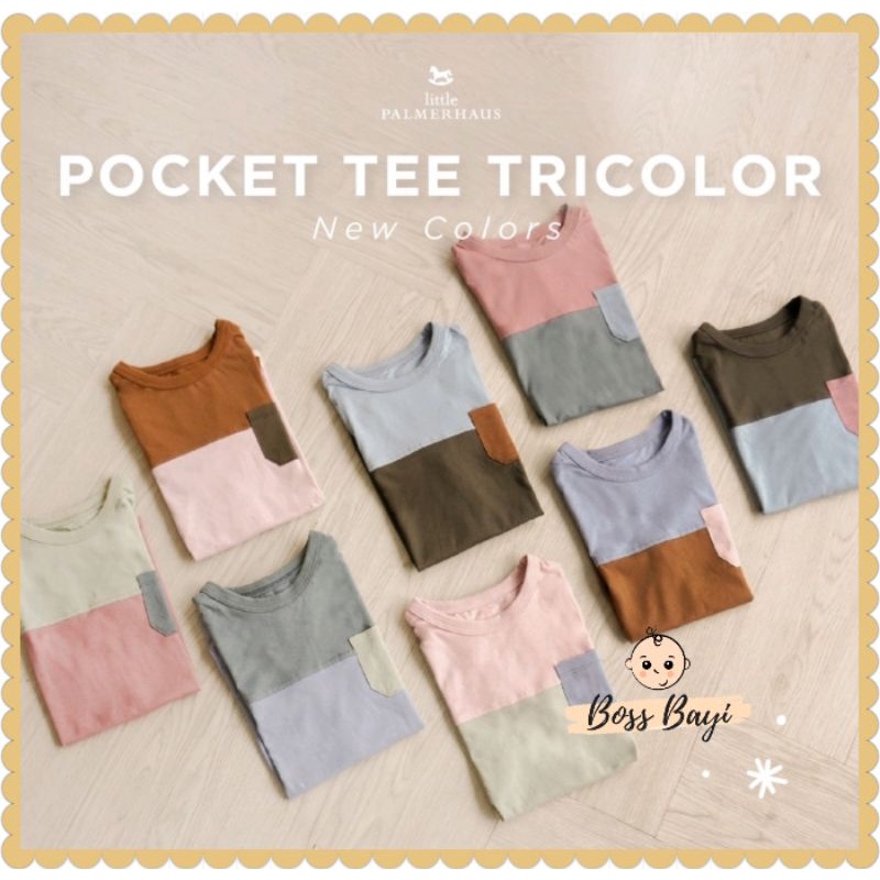 LITTLE PALMERHAUS Pocket Tee Tricolor - Kaos Atasan Anak Tiga Warna