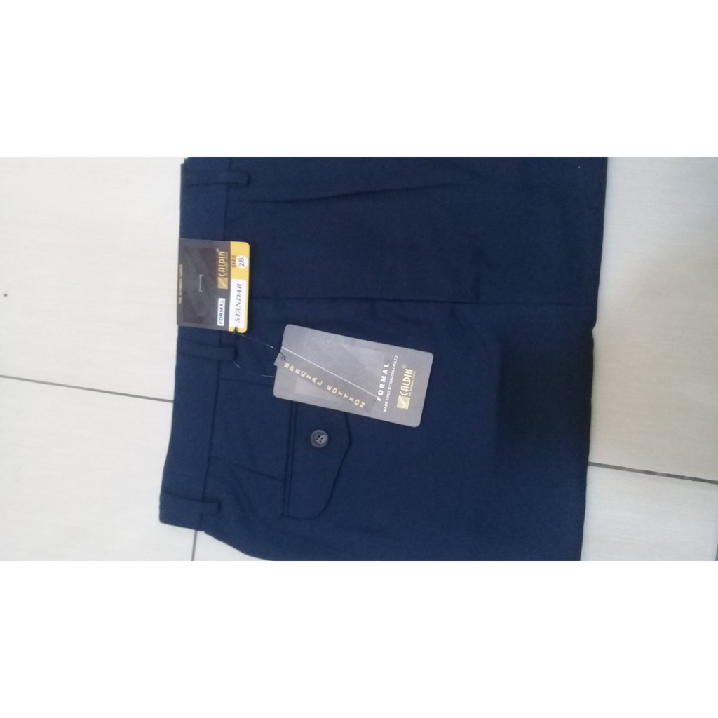 Celana Formal Pria Kerja Standart Kantor Bahan Kain Teflon Size 27 - 38 Murah Adem Nyaman CALDIN