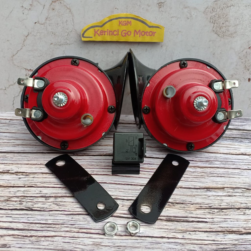 PAKET KLAKSON KEONG TMC 12V DAN RELAY KLAKSON TMC SUPER SOUNDS KLAKSON