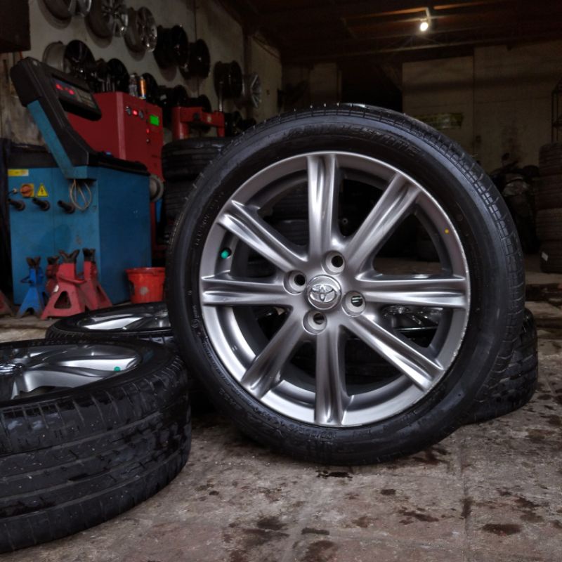 VELG BEKAS COPOTAN YARIS RING 16 + BAN BEKAS