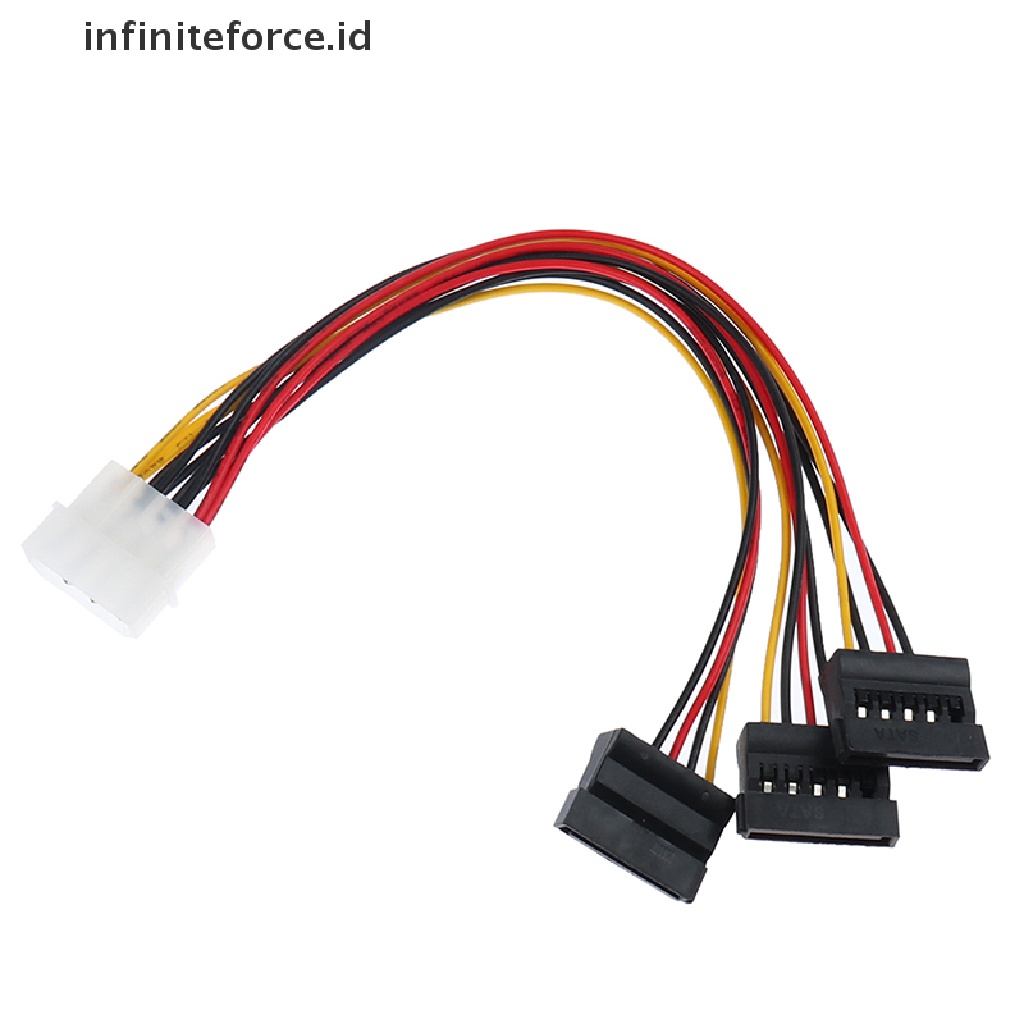 (Infiniteforce.Id) Kabel Extension Power Splitter 4pin Molex Ke 3 Ata Sata