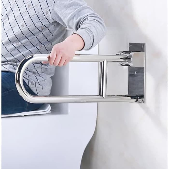 (SerbaSerbi)Grab Bar Disability pegangan toilet Grab Bar Kamar Mandi SS304 Tebal