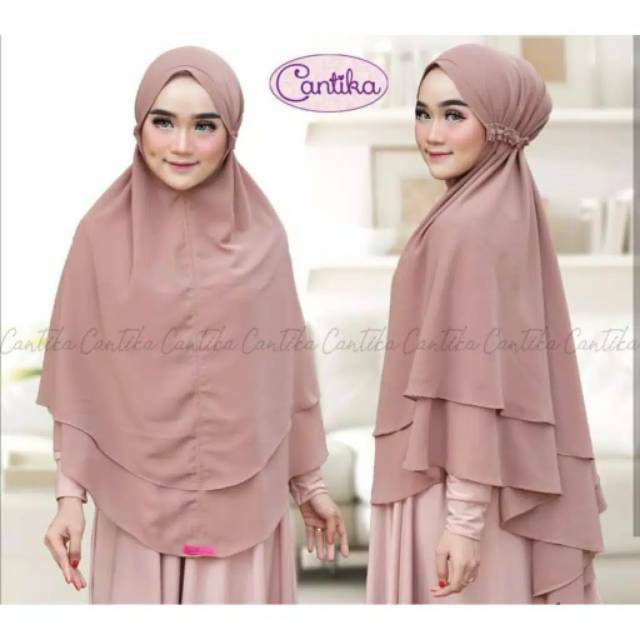 Aisya Dua Layer Tali Kriwil - BERGO KRIWIL 2LAYER - KHIMAR TALI KRIWIL 2 LAYER