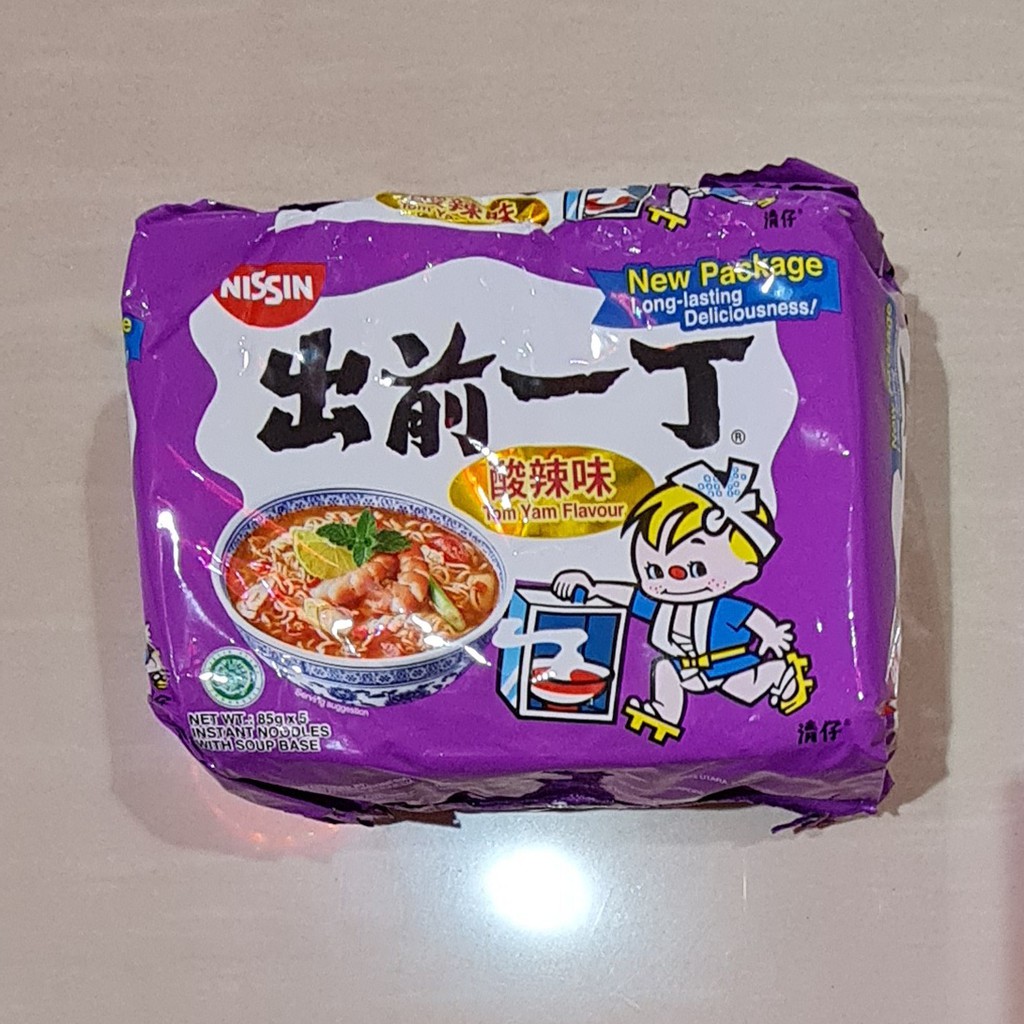 Mie Nissin Instant Noodle Chu Qian Yi Ding Tom Yam Flavour 5x82 Gram