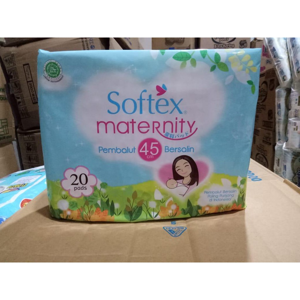 Softex Maternity Pembalut Bersalin 45 Cm 20 pc pads pembalut hamil setelah melahirkan panjang lovelymama lovelymama411