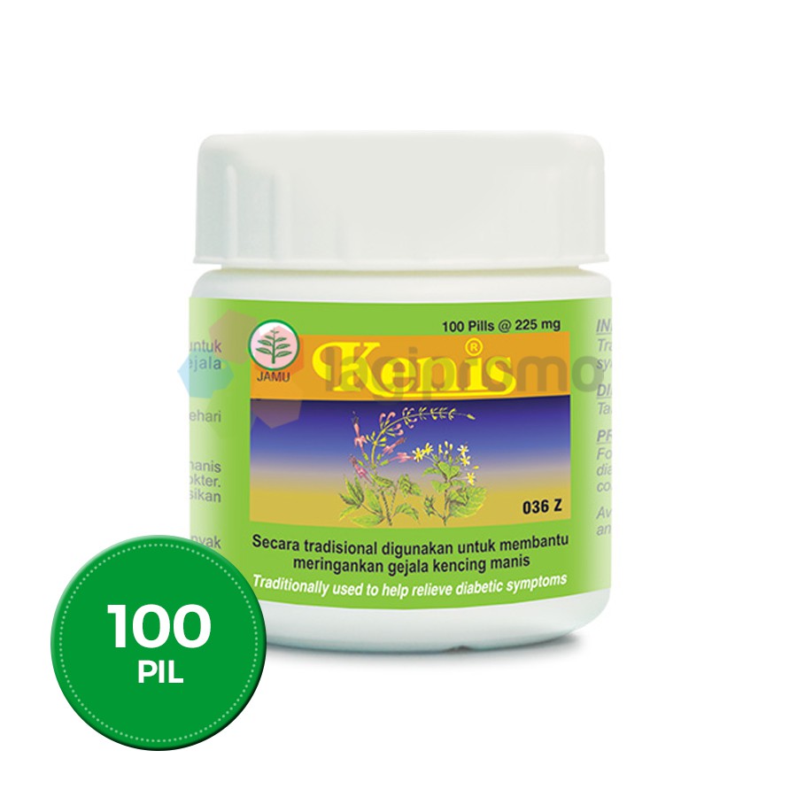 Borobudur Herbal Kenis 100 Pil Obat Diabetes Kencing Manis Alami