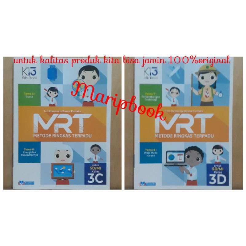 MRT METODE RINGKAS TERPADU SD/MI KELAS 3C.3D.SEMESTER 2.K13.REVISI.SEPAKET ADA 2 BUKU.